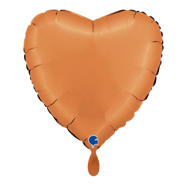 Satin Karamell Herz-Ballon – Premium Dekoballon