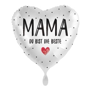 „Mama, du bist die Beste“ – 4-teiliges Herzballon-Set für Mama