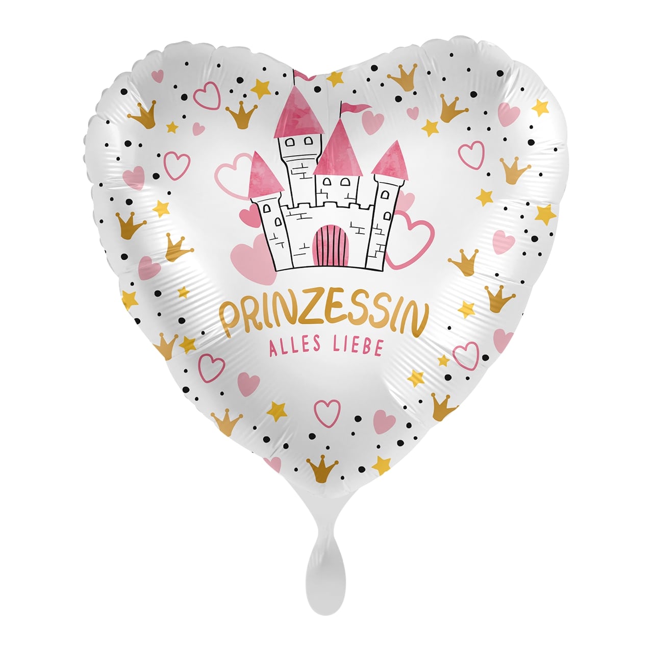 Heliumballon-Geschenk – Katze, Sterne & Prinzessinnen-Herzballon