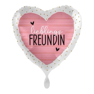 Lieblings Freundin Ballon-Set – Romantische Herz-Heliumballons für Geburtstags- und Geschenkideen für die Freundin