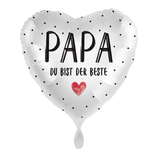 „Papa, du bist der Beste“ – 4-teiliges Herzballon-Set für den besten Papa