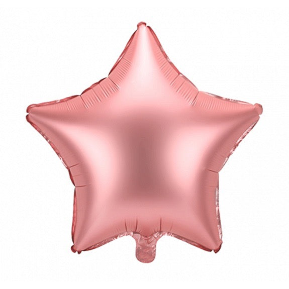Satin Rose Gold Stern-Ballon – Premium Dekoballon