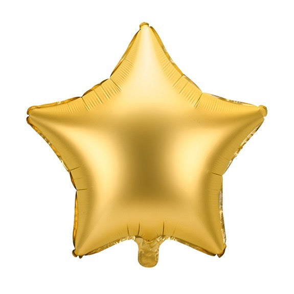 Satin Gold Stern-Ballon – Premium Dekoballon