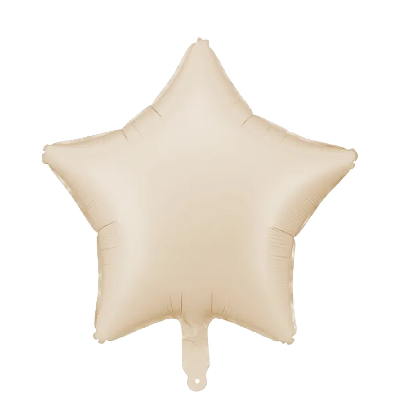 Satin Hellbeige Stern-Ballon – Premium Dekoballon