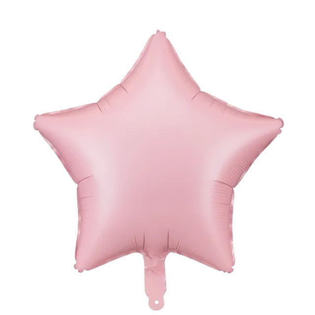 Satin Rosa Sternballon – Elegante Dekoration für jeden Anlass