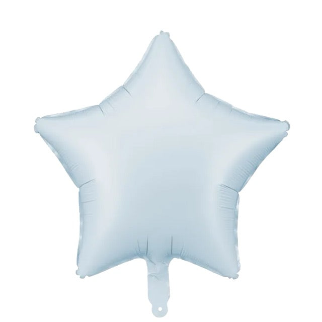 Satin Hellblau Stern-Ballon – Premium Dekoballon