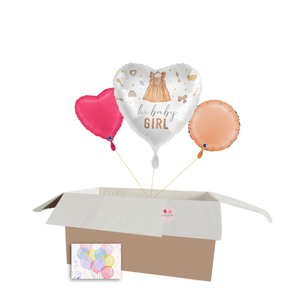„Hi Baby Girl“ Ballon-Set – Perfektes Geschenk zur Geburt! 🎈💙