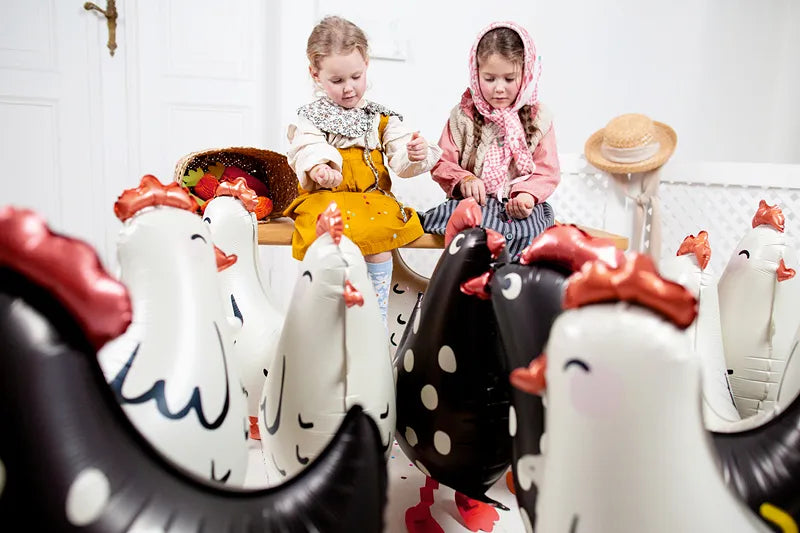 Laufender Ballon – Running Hahn – Dekoballon XXL für Bauernhofpartys