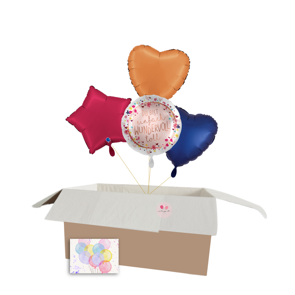**Du bist toll Set – Mit Herz, Stern & Motif Ballon für besondere Momente! 🎁**