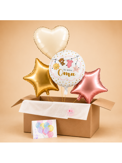 Du wirst Oma! – Heliumgefüllter Ballon für den besonderen Moment 🎀🎈