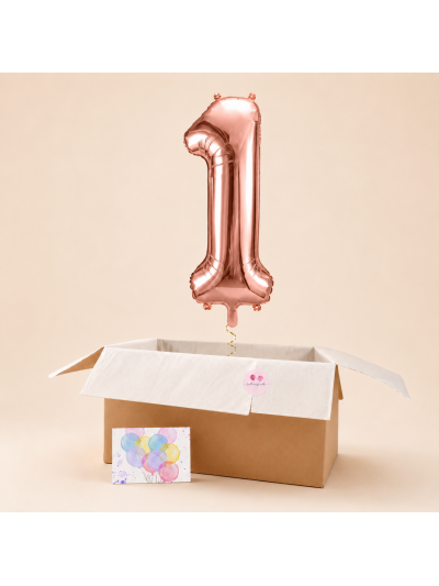 XXL Wunschzahl mit Helium in Geschenkbox