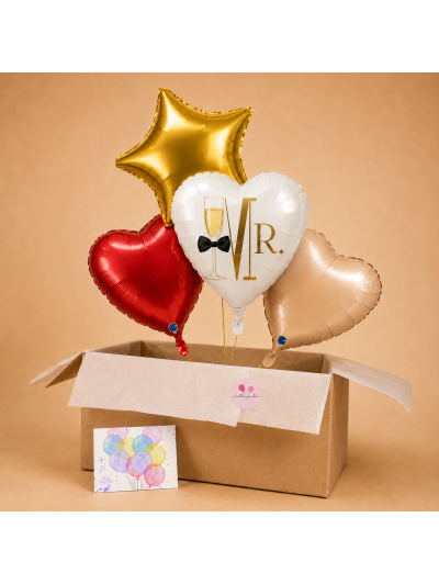 Für meinen Lieblings-Mann Ballon-Set – Romantische Herz- und Stern-Heliumballons für Geburtstags- und Valentinstagsgeschenke