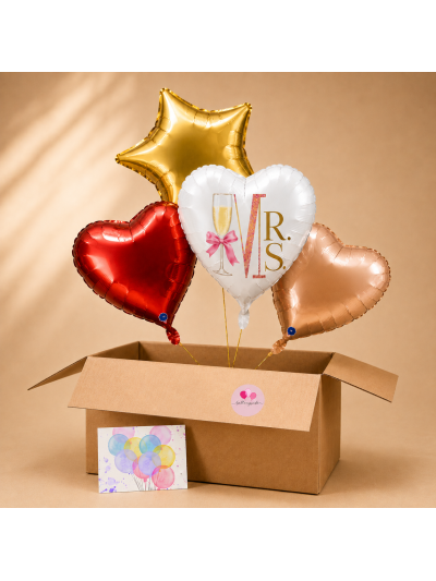 Für meine Lieblings-Frau Ballon-Set – Romantische Herz- und Stern-Heliumballons für Geburtstags- und Valentinstagsgeschenke