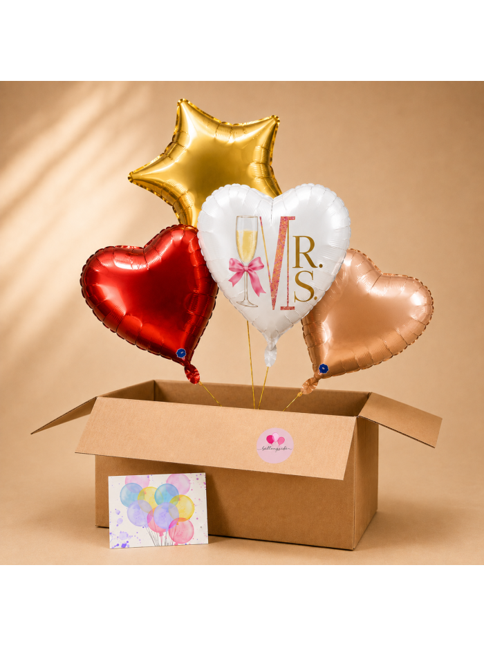 Für meine Lieblings-Frau Ballon-Set – Romantische Herz- und Stern-Heliumballons für Geburtstags- und Valentinstagsgeschenke