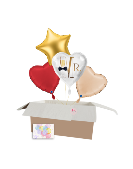 Für meinen Lieblings-Mann Ballon-Set – Romantische Herz- und Stern-Heliumballons für Geburtstags- und Valentinstagsgeschenke