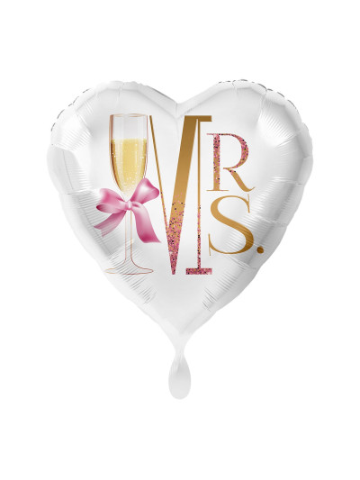 Mrs. Herz-Motivballon 43 cm – ungefüllt