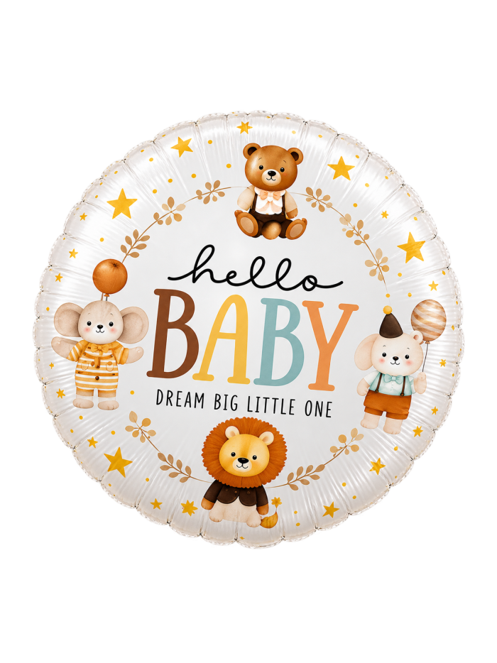 Hello Baby Motivballon 43 cm – ungefüllt