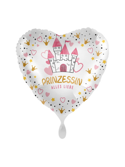 Prinzessin Herz-Motivballon 43 cm – ungefüllt