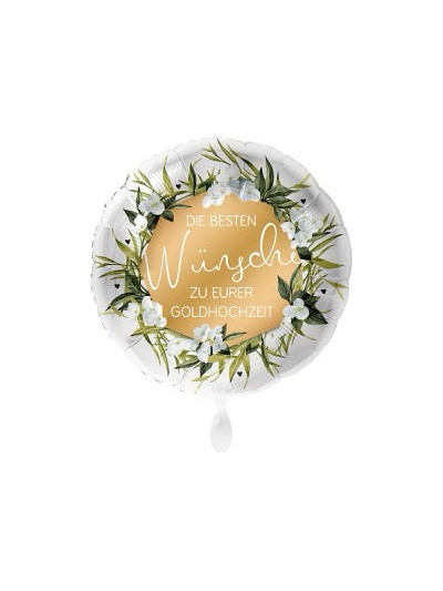 Goldhochzeit Motivballon 43 cm – ungefüllt