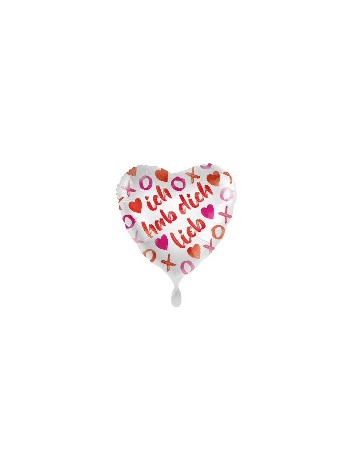 Ich habe dich lieb Herzballon 43 cm – ungefüllt