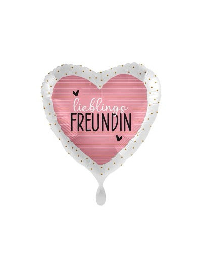 Lieblingsfreundin Herzballon 43 cm – ungefüllt