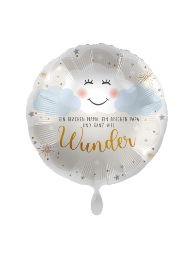 „Ein bisschen Mama, ein bisschen Papa“ Motivballon 43 cm – ungefüllt