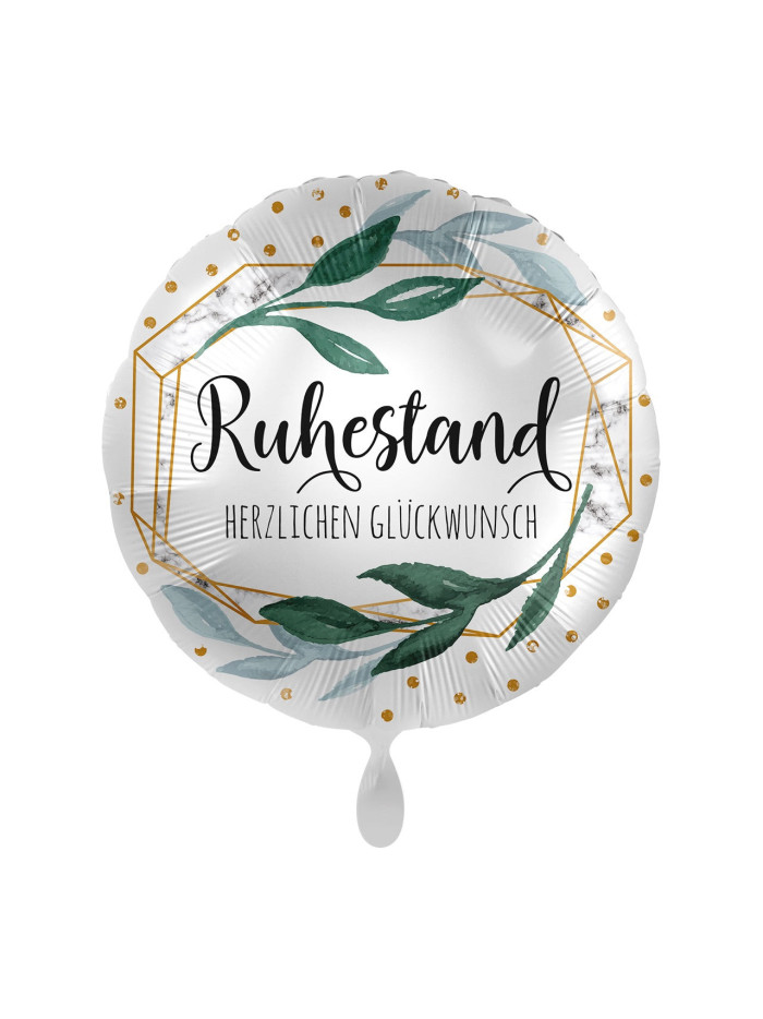 Ruhestand – Herzlichen Glückwunsch Motivballon 43 cm – ungefüllt