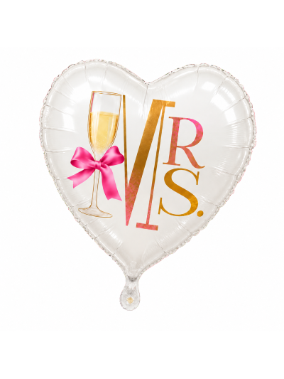 Mrs. Herz-Motivballon 43 cm – ungefüllt