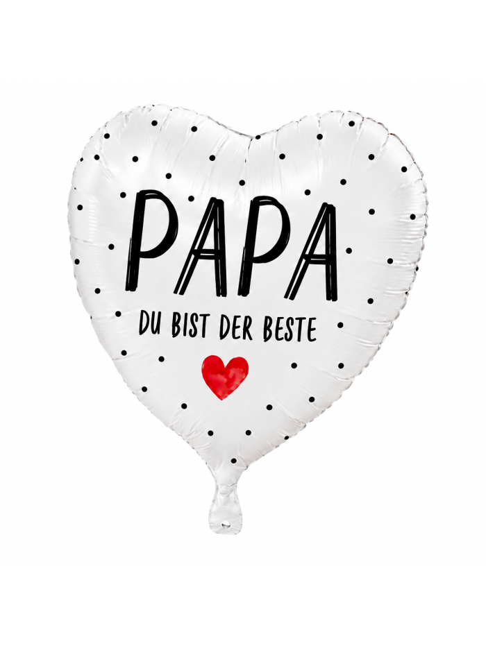 Papa, du bist der Beste Herzballon 43 cm – ungefüllt