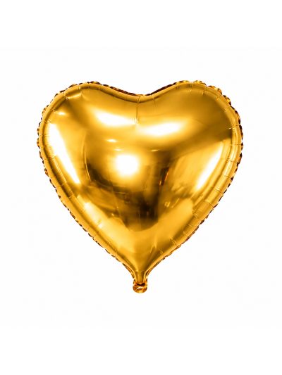 Goldener Herz-Folienballon 45 cm – ungefüllt