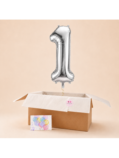 Silberne Wunschzahl-Variante in Geschenkbox