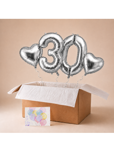 Silberne Wunschzahl-Variante in Geschenkbox
