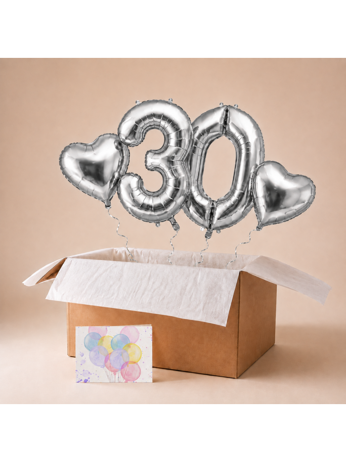 Silberne Wunschzahl-Variante in Geschenkbox