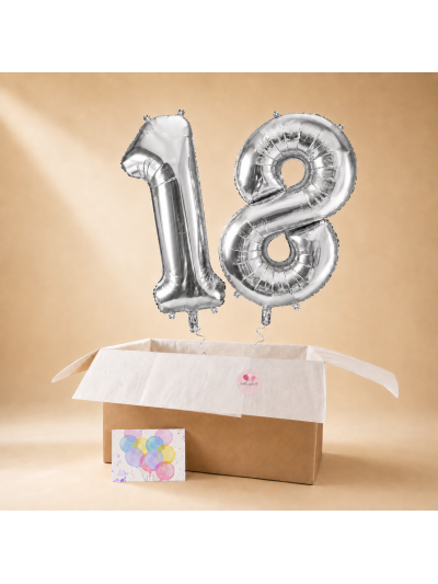 Silberne Wunschzahl-Variante in Geschenkbox