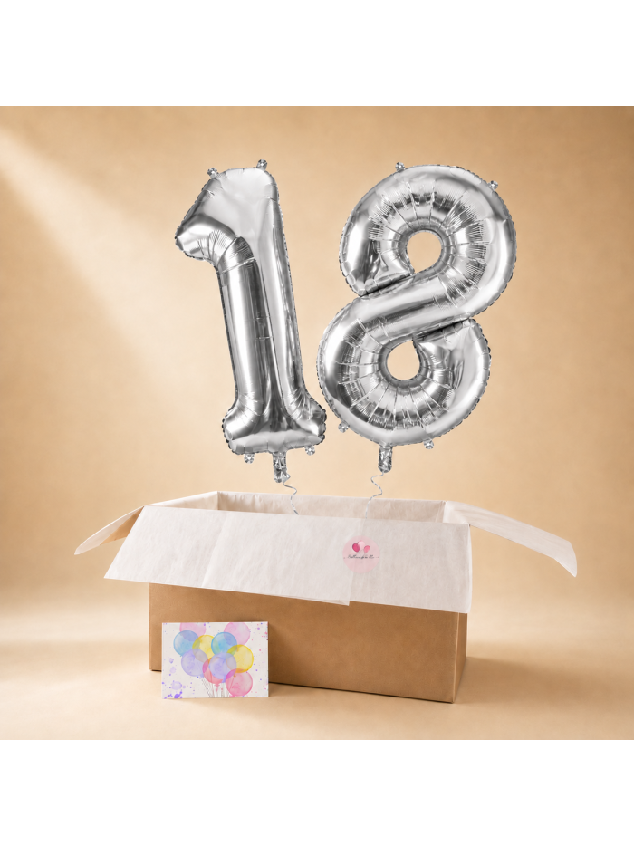 Silberne Wunschzahl-Variante in Geschenkbox