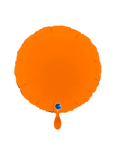 Oranger Rund-Folienballon 45 cm matt | Ballonswelt