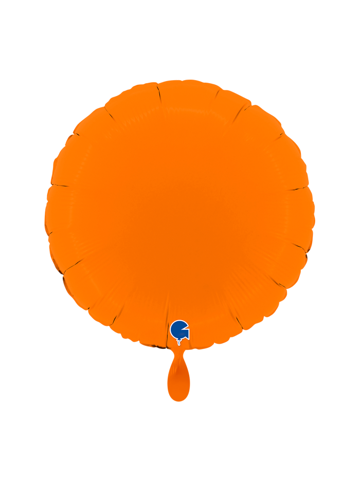 Oranger Rund-Folienballon 45 cm matt | Ballonswelt