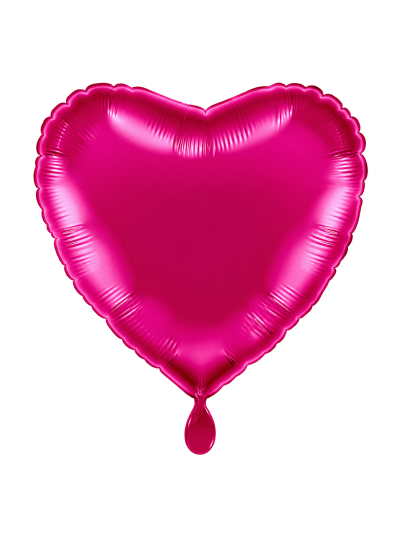 Pinker Herz-Folienballon 43 cm ungefüllt | Ballonswelt