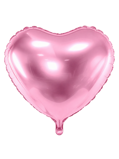 Rosa Herz-Folienballon 43 cm ungefüllt | Ballonswelt