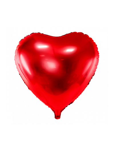 Rot Herz-Folienballon 45 cm – ungefüllt