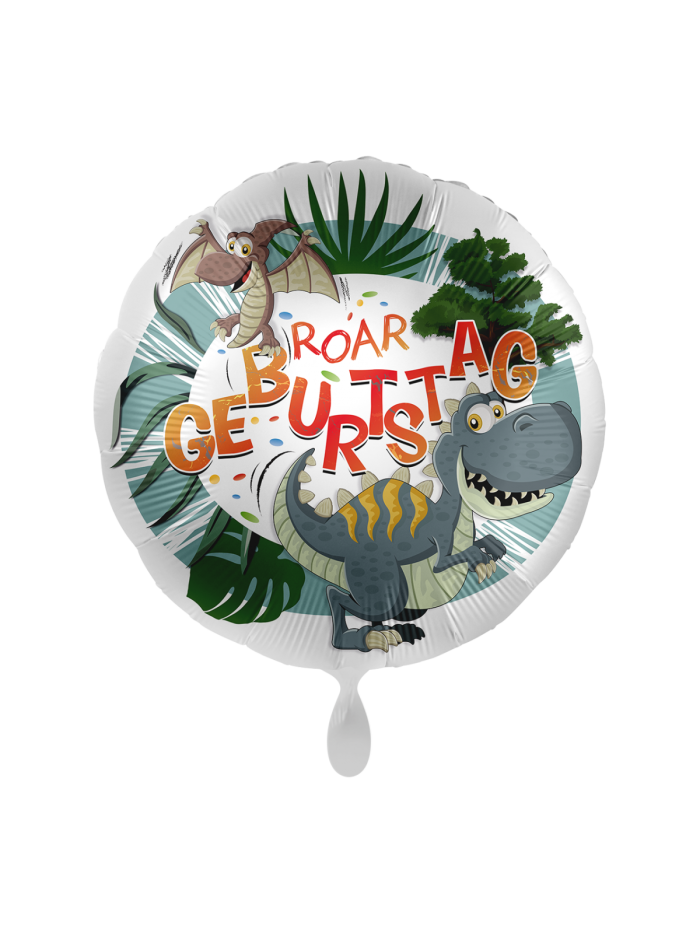 Heliumgefüllter Dinosaurier Ballon 43cm – Geburtstagsdeko für Dino-Fans