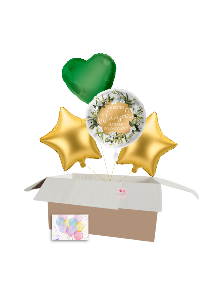 Hochzeitsballon-Geschenk mit „Happy Wedding“