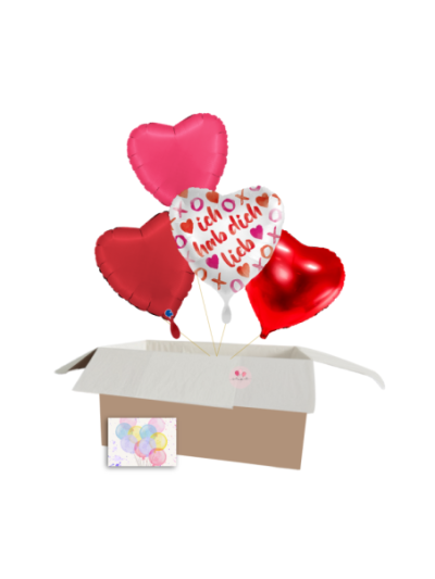 Ich habe dich lieb Ballon-Set – Romantische Heliumballons für Valentinstag & besondere Anlässe