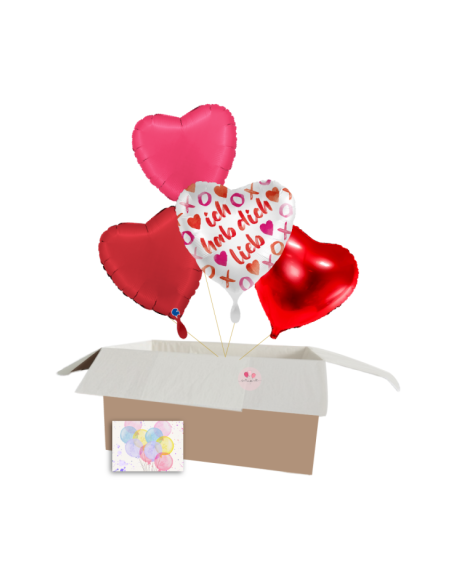 Ich habe dich lieb Ballon-Set – Romantische Heliumballons für Valentinstag & besondere Anlässe