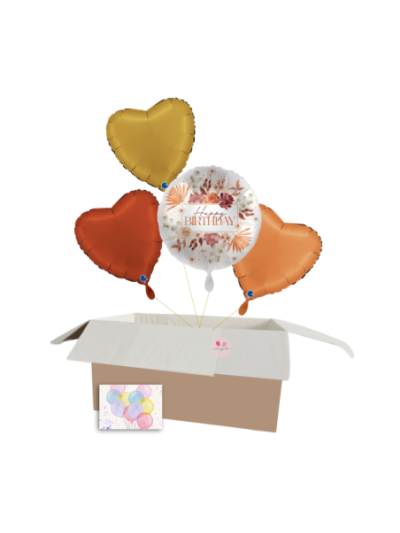 Autumn Birthday Ballon-Set mit Satin Karamell