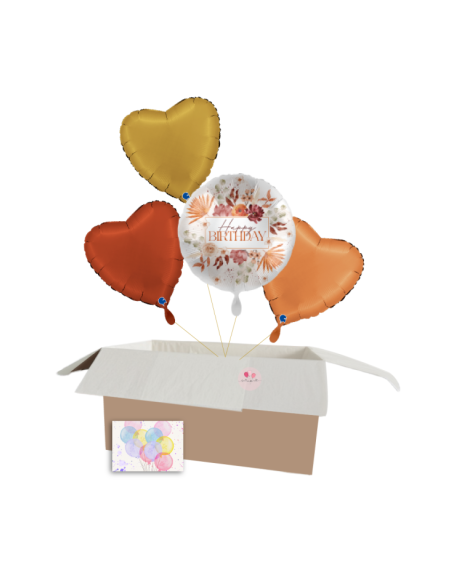 Autumn Birthday Ballon-Set mit Satin Karamell