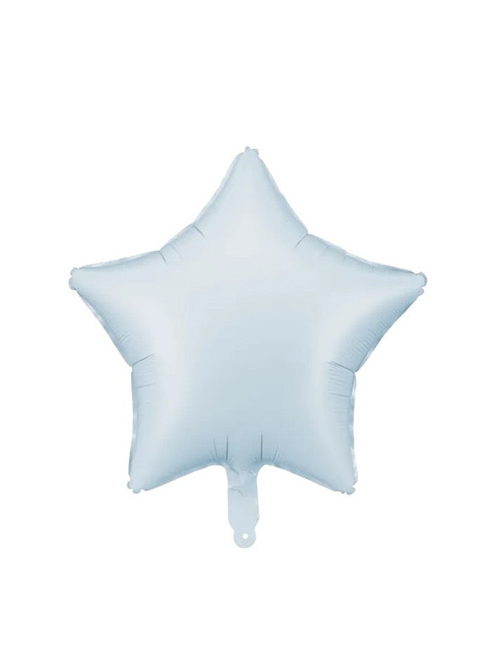 Satin Hellblau Stern-Ballon – Premium Dekoballon