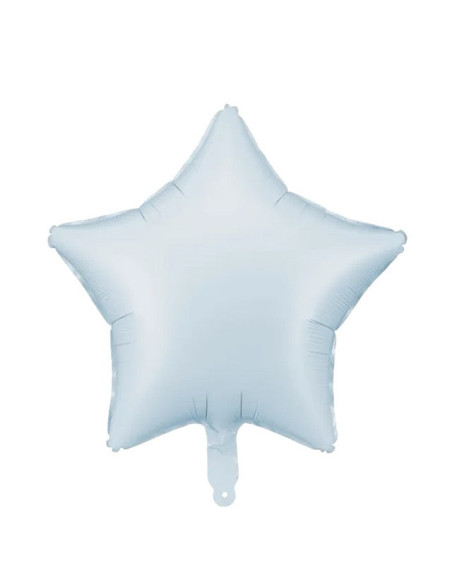 Satin Hellblau Stern-Ballon – Premium Dekoballon