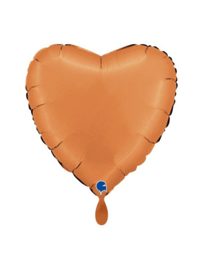 Satin Karamell Herz-Ballon – Premium Dekoballon
