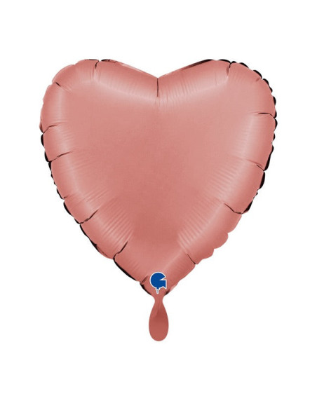 Satin Rose Gold Herz-Ballon – Premium Dekoballon